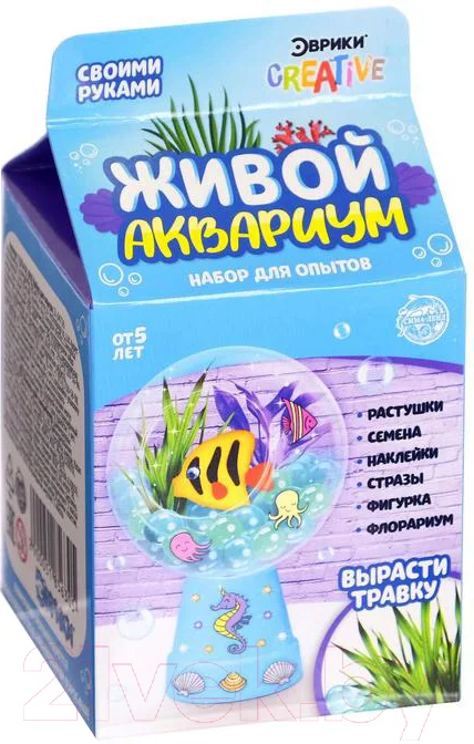 Набор для опытов Эврики Живой аквариум-флорариум. С морскими обитателями