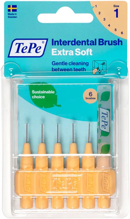Ершики межзубные TePe Extra Soft №1 с особо мягкой щетиной (6шт)