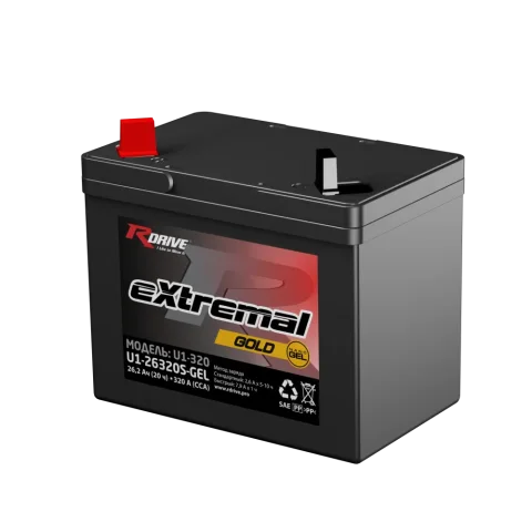 Мотоаккумулятор RDrive EXtremal Gold (1) 320A 26320S / U1-26320S-GEL (26.2 А/ч)