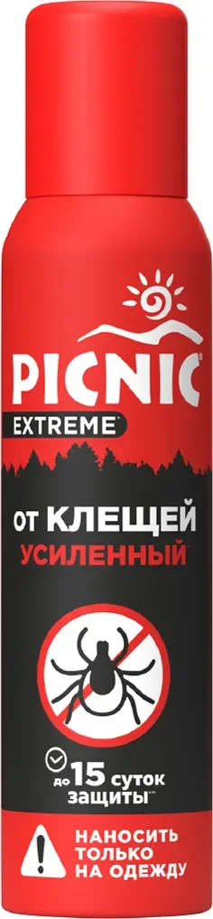 Аэрозоль от насекомых PICNIC Extreme от клещей (150мл)