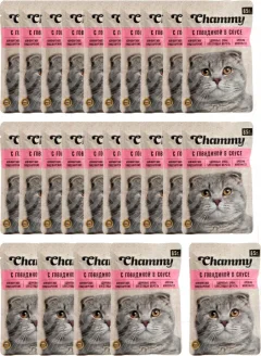 Влажный корм для кошек Chammy С говядиной в соусе / F18247 (30x85г) — фото 1
