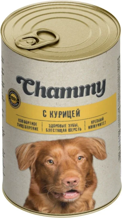 Влажный корм для собак Chammy С курицей в соусе / F19220 (415г)