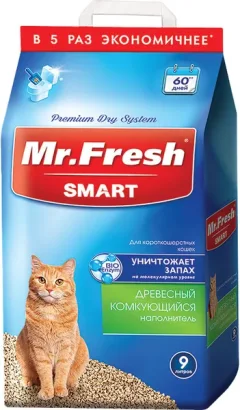 Наполнитель для туалета Mr.Fresh Для короткошерстных кошек / F602 (9л) — фото 3