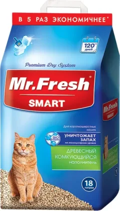Наполнитель для туалета Mr.Fresh Для короткошерстных кошек / F603 (18л) — фото 3