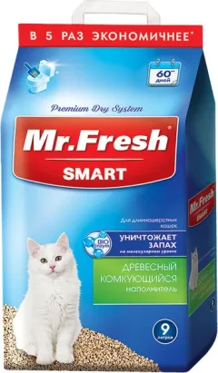 Наполнитель для туалета Mr.Fresh Для длинношерстных кошек / F605 (9л) — фото 3