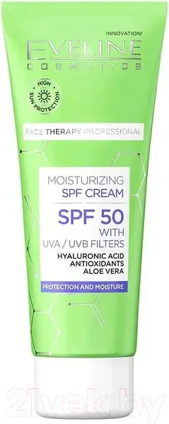 Крем для лица Eveline Cosmetics Face Therapy Prof Увлажняющий SPF50 c фильтрами UVA И UVB (30мл) — фото 5