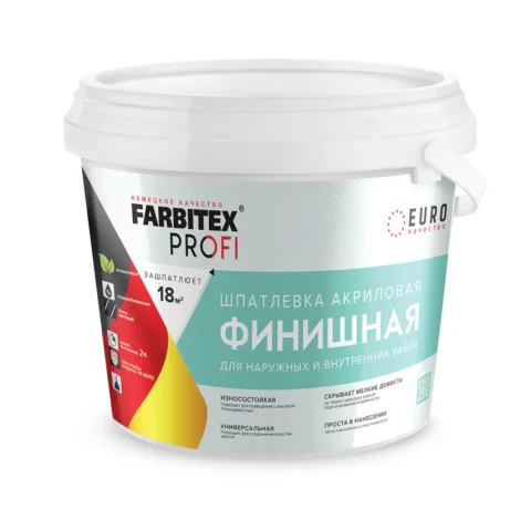 Шпатлевка Farbitex Профи Для наружных и внутренних работ (3кг)