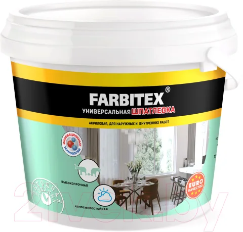 Шпатлевка готовая Farbitex Для наружных работ (3.5кг)