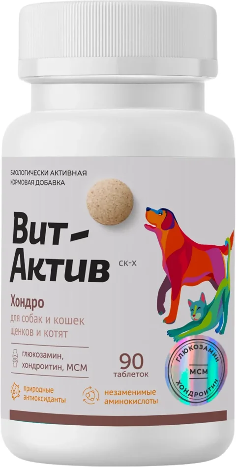 Кормовая добавка для животных Фармакс Ф Вит-Актив СК-Х Хондро для собак и кошек (90таб)