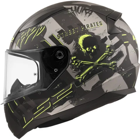 Мотошлем LS2 FF353 Rapid 2 Pirates (XXL, серый матовый)
