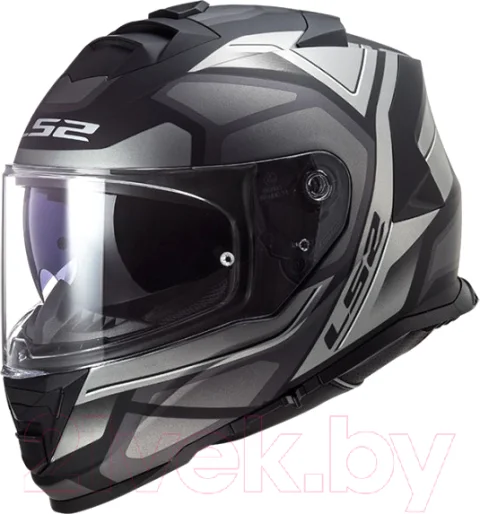 Мотошлем LS2 FF800 Storm Faster (XL, черно-серый матовый)