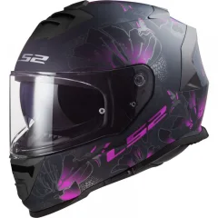 Мотошлем LS2 Ff800 Storm II Burst (XL, черный матовый/розовый) — фото 2