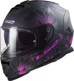 Мотошлем LS2 Ff800 Storm II Burst (XL, черный матовый/розовый) — фото 6