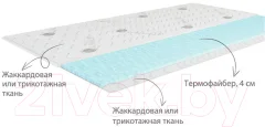 Наматрасник защитный Kondor Fiber 4 нестеганый 150x200 (жаккард) — фото 6