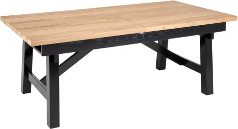 Обеденный стол Halmar Fiesta 200-280x100x77 (дуб натуральный/черный)