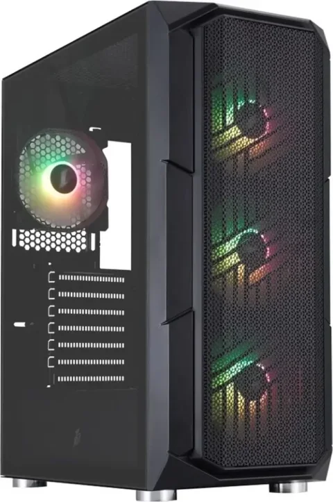 Корпус для компьютера 1stPlayer Firebase XF / XF-BK-4F7 (черный)