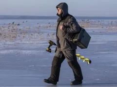 Костюм для охоты и рыбалки UniversaL Fisher -50 (р.58-60/170-180, серый/черный) — фото 6