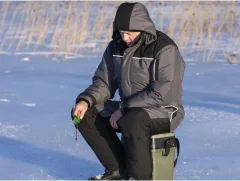 Костюм для охоты и рыбалки UniversaL Fisher -50 (р.58-60/180-190, серый/черный) — фото 8