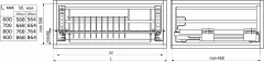 Сушилка для посуды встраиваемая AKS Flat Line 800 в нижнюю базу (хром/нержавеющая сталь) — фото 3
