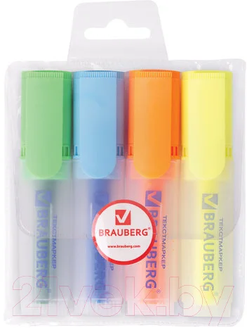 Набор маркеров Brauberg Fluo / 150403 (4шт)
