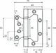 Петля дверная Vettore Flush 2.5x75x100 AB (бронза) — фото 8