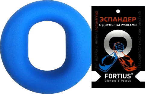 Эспандер Fortius С двумя нагрузками (10-20кг, голубой)