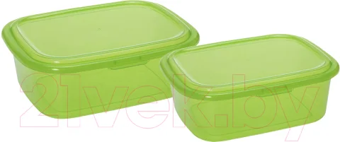 Набор контейнеров Optimplast Fresh Т33302 (2шт, прозрачно-салатовый)