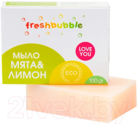 Мыло хозяйственное Freshbubble Мята и Лимон (100г)