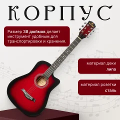 Акустическая гитара ROKSO FT-D38-RDS — фото 2