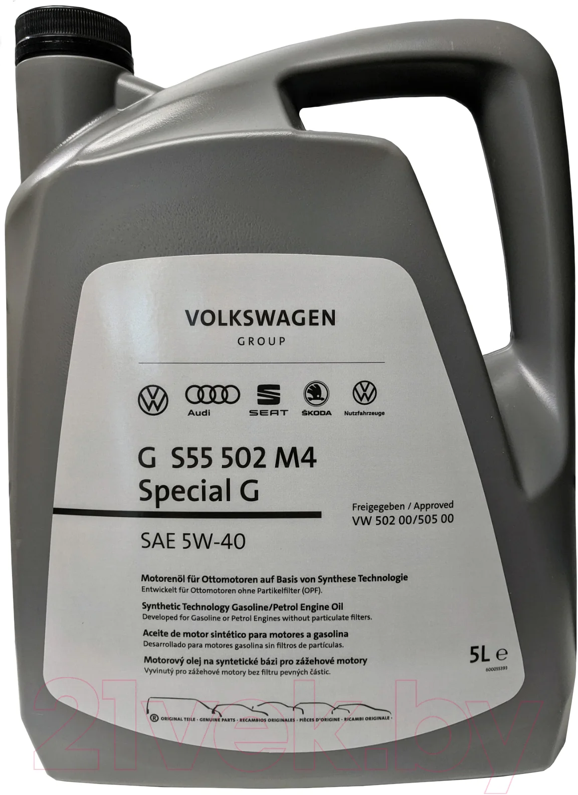 Моторное масло Volkswagen Special G 5W40 G052502M4/GS55502M4 (5л)