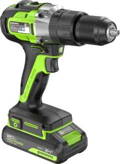 Аккумуляторная дрель-шуруповерт Greenworks GD24DD60 бесщеточная 24V / 3704107CUA (с АКБ 2Ач и ЗУ) — фото 5