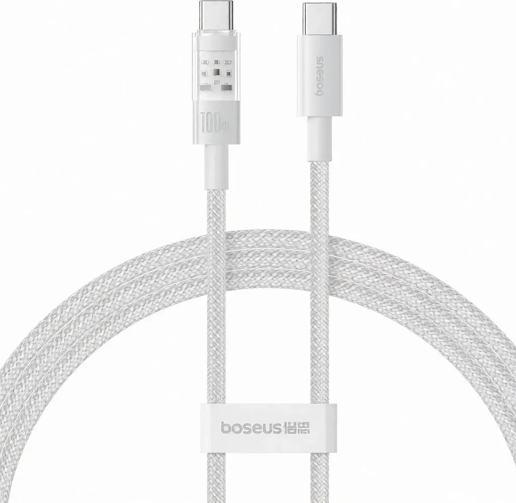 Зарядный кабель Baseus Gem Fast-Charging Data Cable USB-C to USB-C / P10373000211-00 (1м, белый)