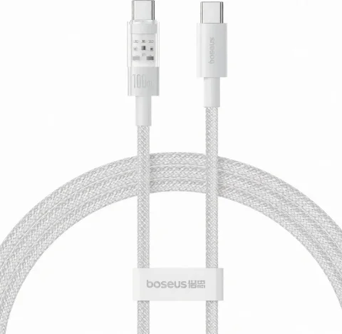 Зарядный кабель Baseus Gem Fast-Charging Data Cable USB-C to USB-C / P10373000211-00 (1м, белый)