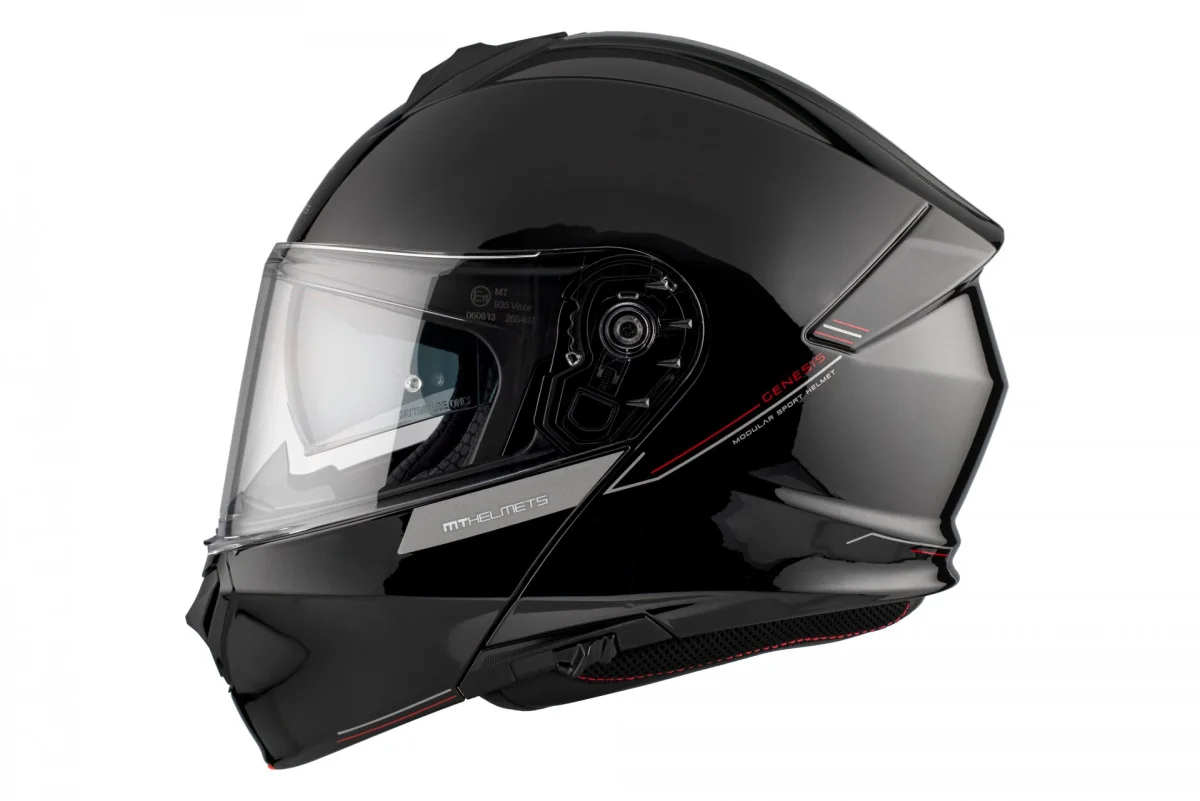 Мотошлем MT Helmets Genesis SV Solid A1 (XL, черный глянцевый)