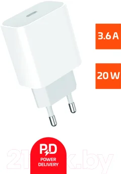 Адаптер питания сетевой GoPower GPPD06 Type-C 20W PD3.0 / 00-00022766 (белый) — фото 2