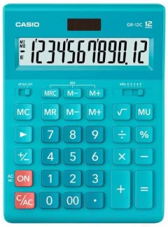 Калькулятор Casio GR-12C-LB-W-EP (голубой) — фото 1