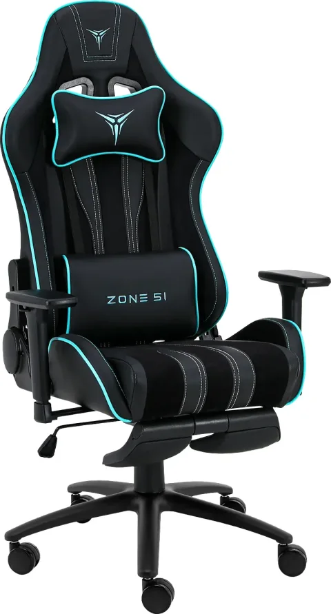 Кресло геймерское Zone 51 Gravity Plus (черный/голубой)