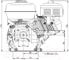 Двигатель бензиновый StaRK GX260S 8.5лс (шлицы 25мм) — фото 8