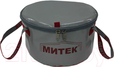 Ведро рыболовное Митек С крышкой H-20см (серый)