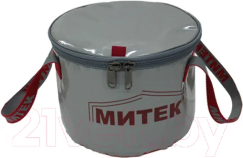 Ведро рыболовное Митек С крышкой H-40см (серый)