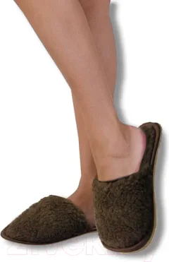 Тапочки домашние Smart Textile Домашнее тепло H520 (р-р 36-37, коричневый) — фото 9