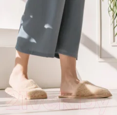 Тапочки домашние Smart Textile Домашнее тепло H520 (р-р 40-41, бежевый) — фото 4
