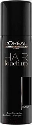 Тонирующий спрей для волос L'Oreal Professionnel Hair Touch Up (черный, 75мл) — фото 1