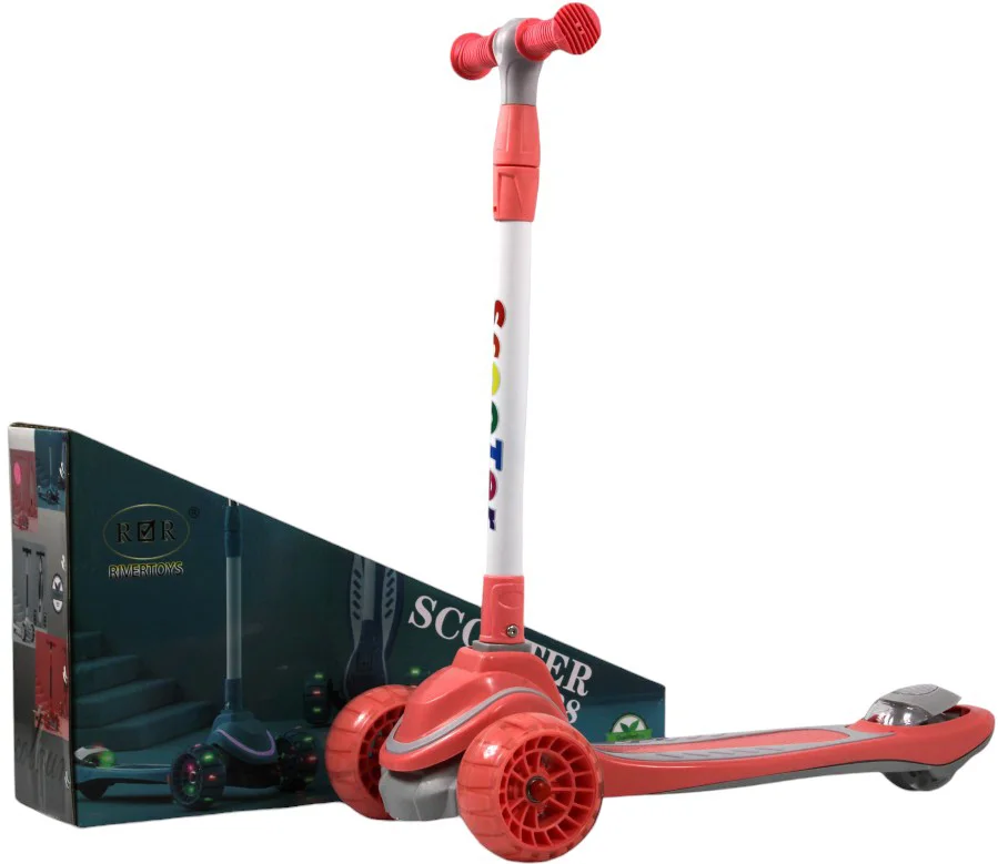 Самокат детский RiverToys HB-606 (розовый)