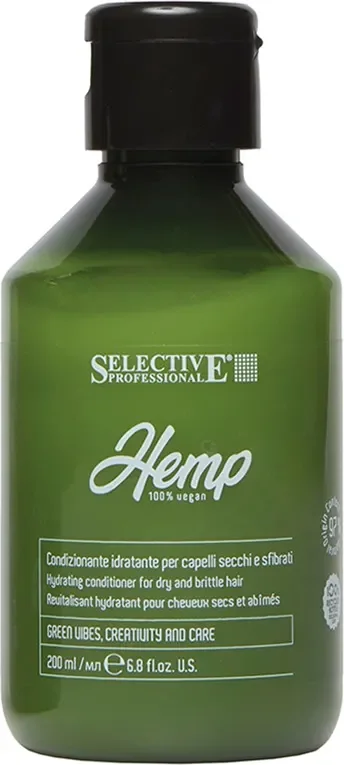 Кондиционер для волос Selective Professional Hemp Увлажняющий для сухих и и ломких волос (200мл)