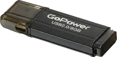 USB flash накопитель GoPower HIT 8GB USB2.0 / 00-00035947 (черный)