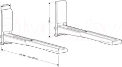 Кронштейн для крепления микроволновой печи Holder MWS-2003 (черный) — фото 2