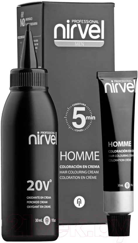 Крем-краска для волос Nirvel Homme CT-7 (2x30мл, светло-каштановый)