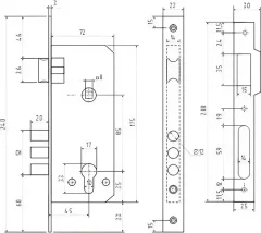 Комплект дверной фурнитуры FM HP -85.0423 CR (с цилиндровым механизмом) — фото 6