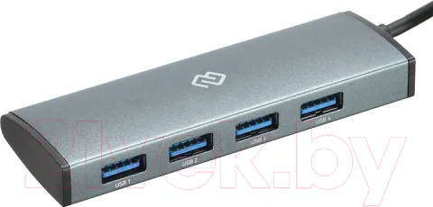 USB-хаб Digma HUB-4U3.0-UC-G (серый)
